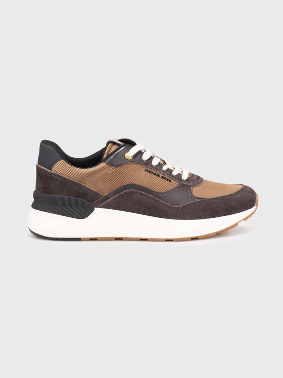 Suede and textile sports shoes - 1