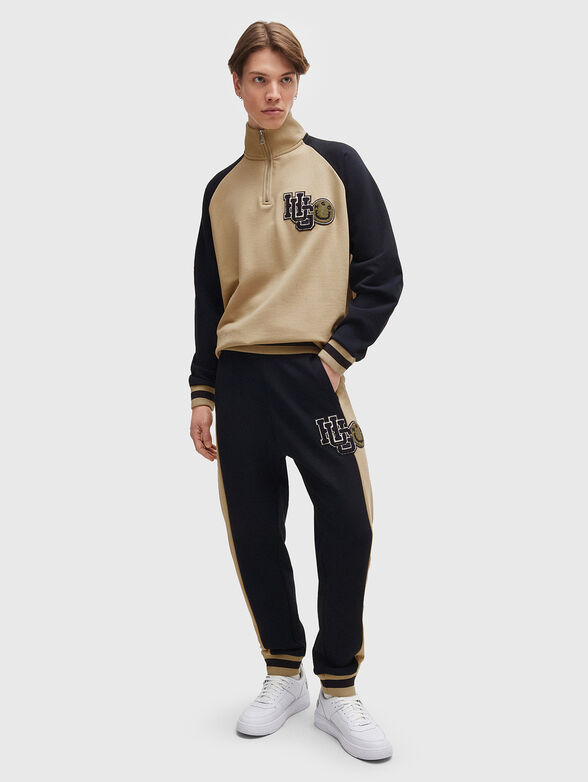 Cotton sweatshirt with logo patch - 2