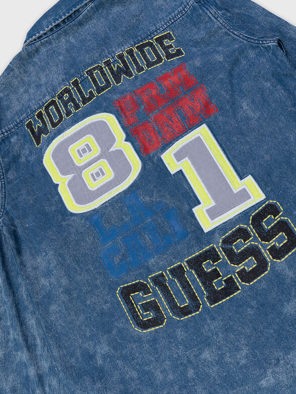 Denim shirt with long sleeves - 3
