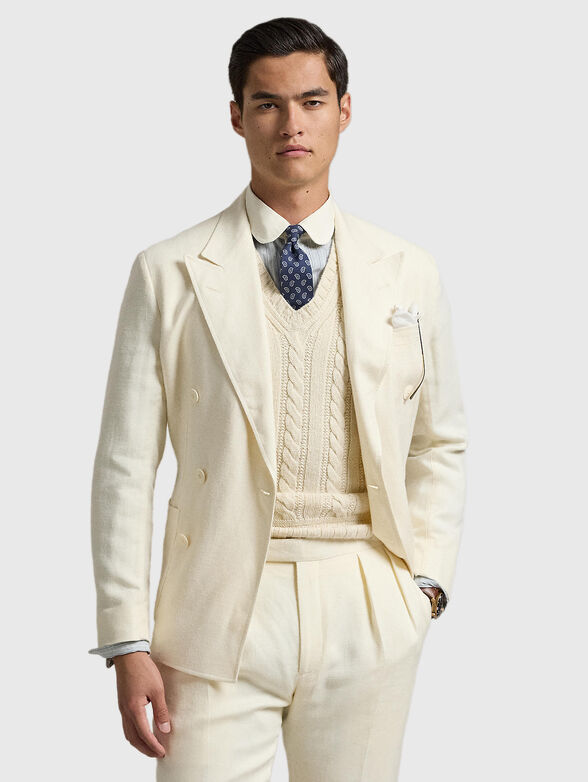 Slim blazer in silk - 1