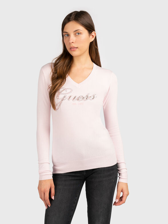 SAIGE black sweater with rhinestones - 1