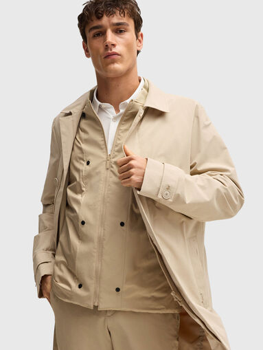 Trench coat with additional vest and jacket - 4