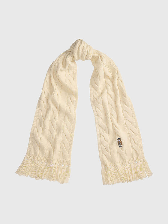 Вълнен шал с Polo Bear бродерия - 1
