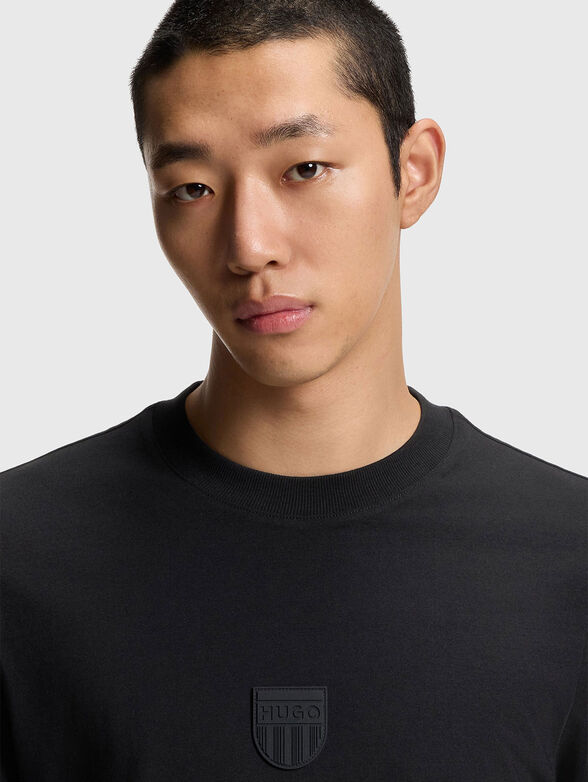 DARVISH crew neck T-shirt with logo patch - 4