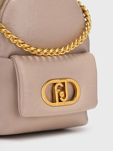 Backpack with gold details and logo - 4
