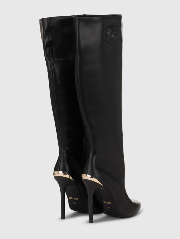 Leather boots with gold detail - 3