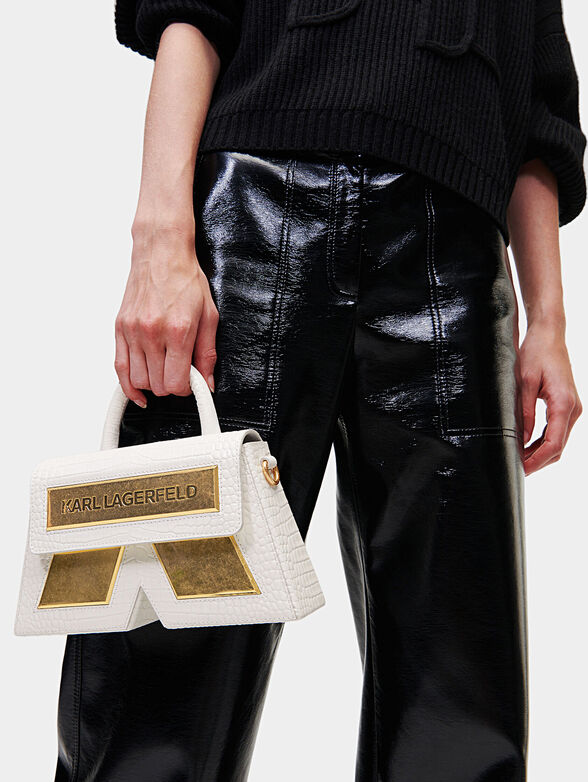 K/ESSENTIAL black bag with croc texture - 2