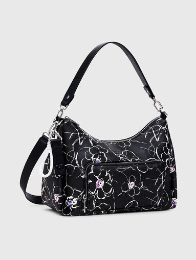 Black bag with contrasting floral design - 3