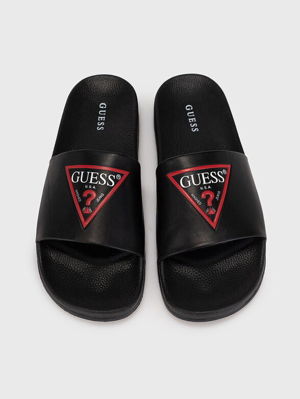 COLICO black slippers with contrasting logo accent - 6
