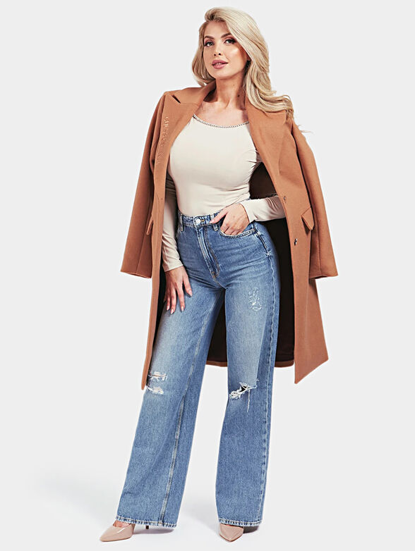 ADENORA Coat with logo embroidery - 2