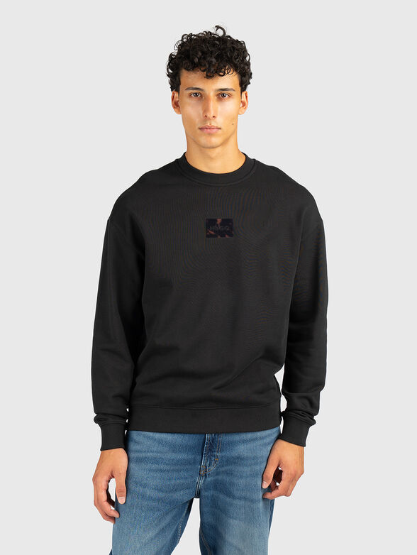 Black cotton sweatshirt - 2