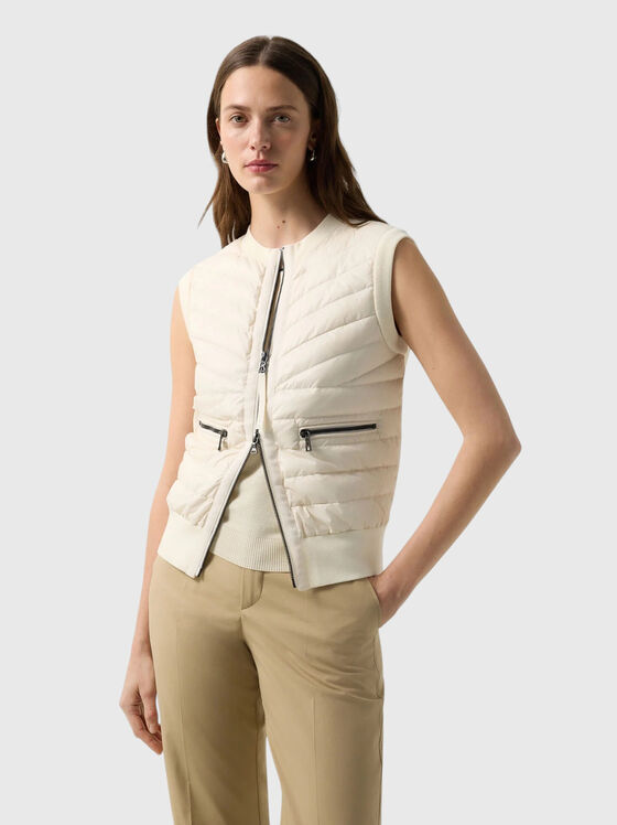 ZIRA knitted vest with quilted effect - 1