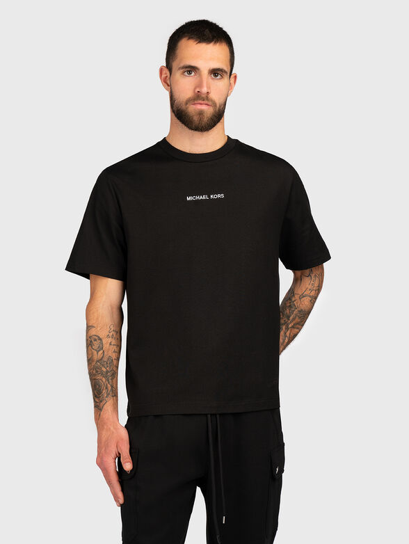 VICTORY cotton T-shirt with oval neckline - 1