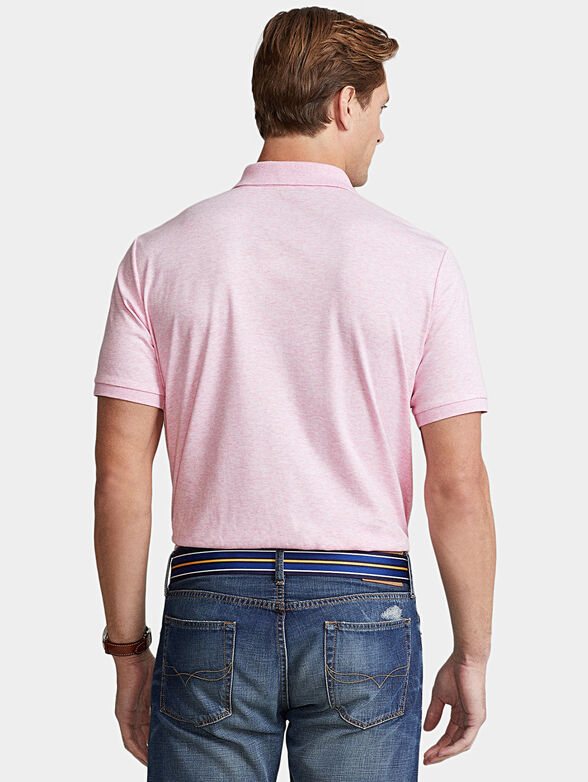 Polo shirt in pink colour with logo embroidery - 4