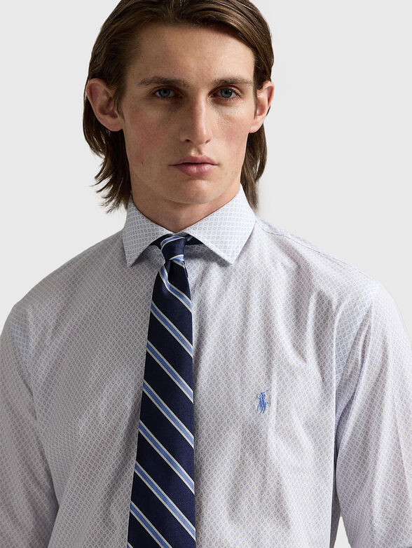 Printed cotton poplin shirt - 4