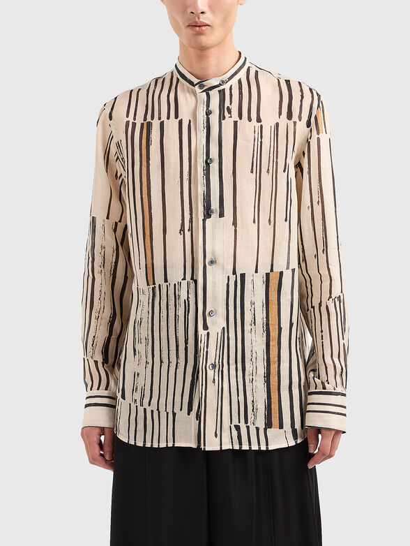Ramie shirt with print - 1
