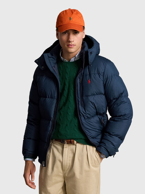 Padded jacket with logo embroidery - 1