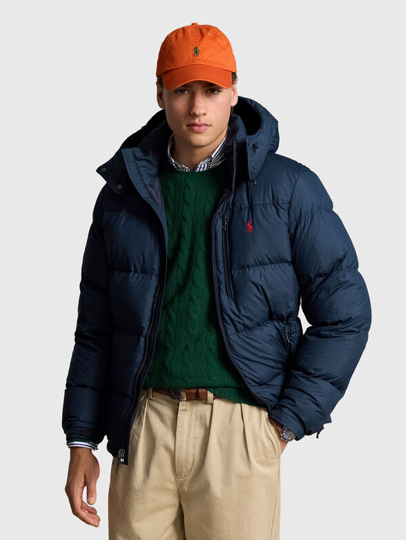 Padded jacket with logo embroidery - 1