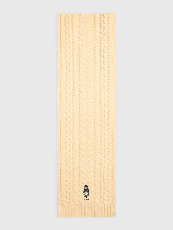 Knitted scarf with Polo Bear logo - 1