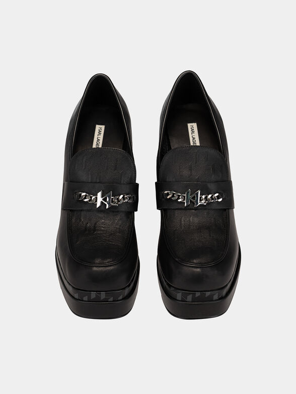 STRADA black high-heeled shoes with metal accent - 6