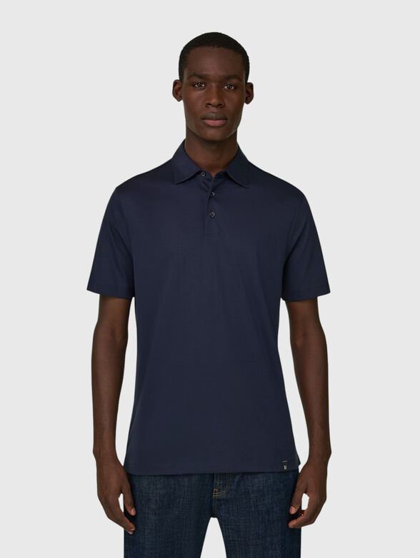 Cotton-blend polo shirt - 1