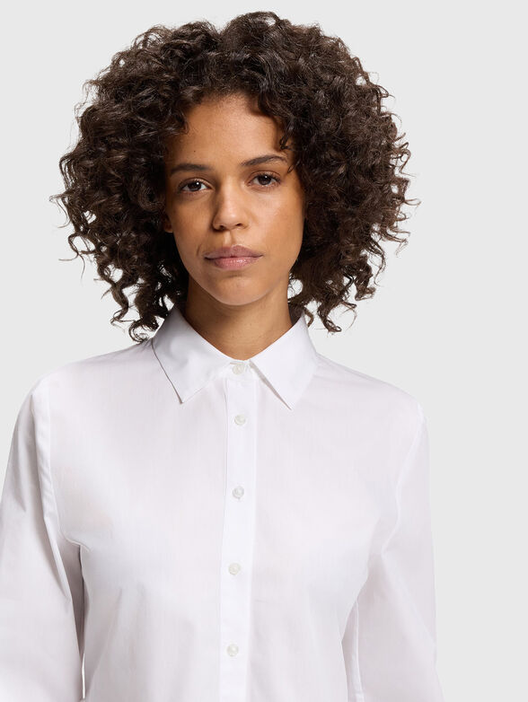 Cotton blouse with a peplum - 3