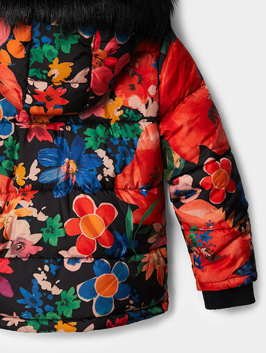 ROSE padded jacket with floral print - 5
