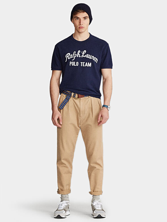 Blue T-shirt with white logo - 3