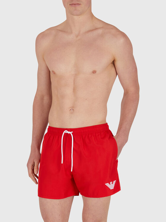 Червени плажни шорти - 1