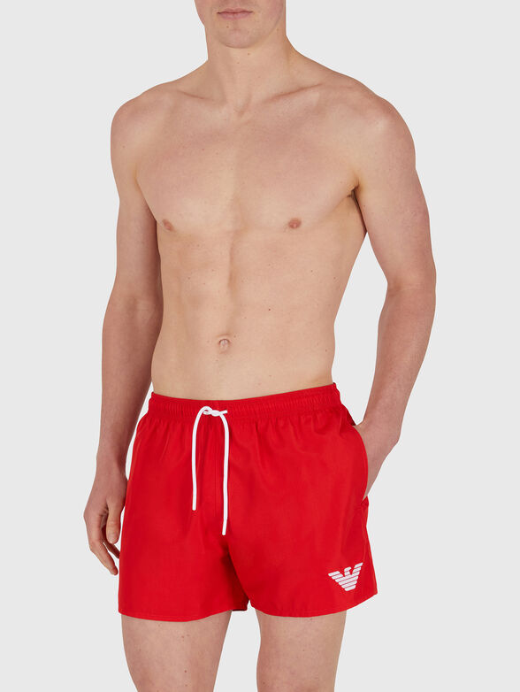 Red swim shorts - 1