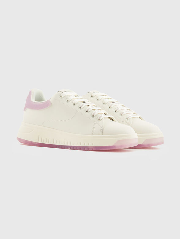 Leather shoes with pink details - 2