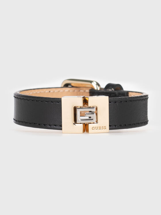 Black bracelet with logo accent  - 1
