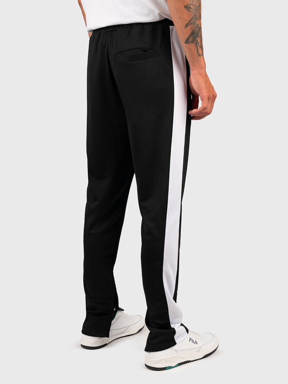 Черен спортен панталон SANDRO с контрастни кантове - 2