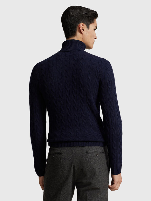 Sweater with polo collar and contrast embroidery - 3