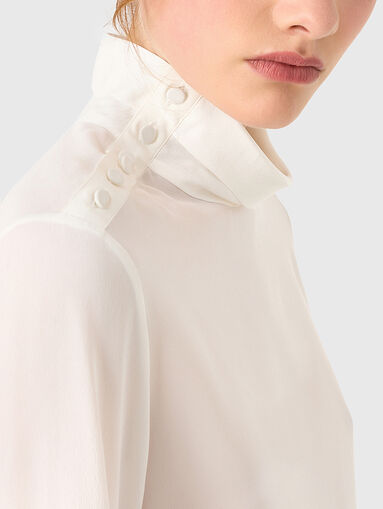 Blouse with accent buttons - 5
