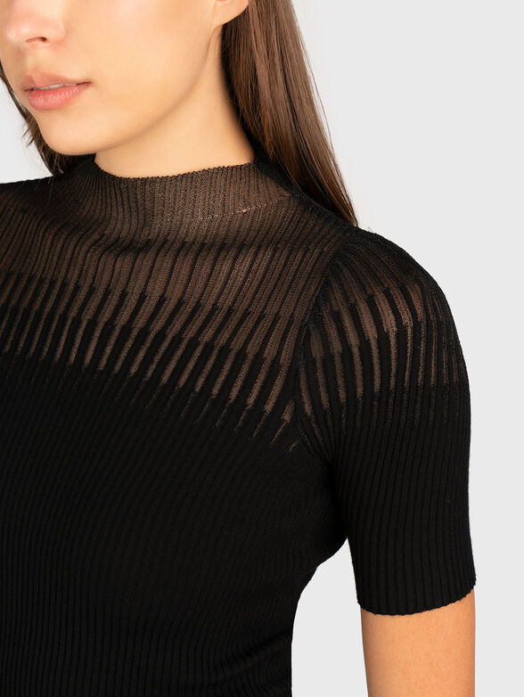 Slim sweater with sheer effect - 5