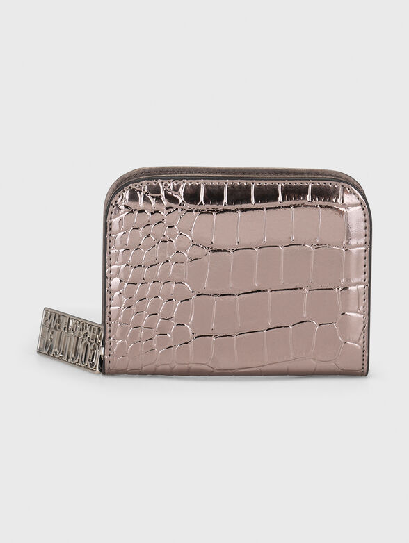 Croc-effect zip wallet  - 2