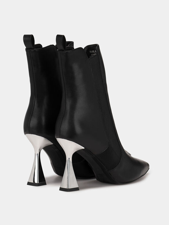 DEBUT leather ankle boots with accent logo detail - 3