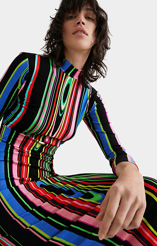 Dress with multicolor print brand DESIGUAL —