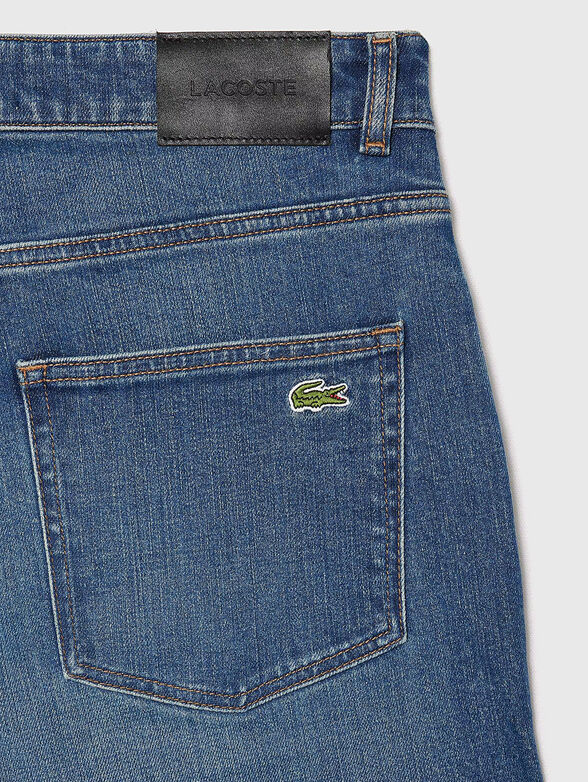 Straight jeans in blue with logo - 4