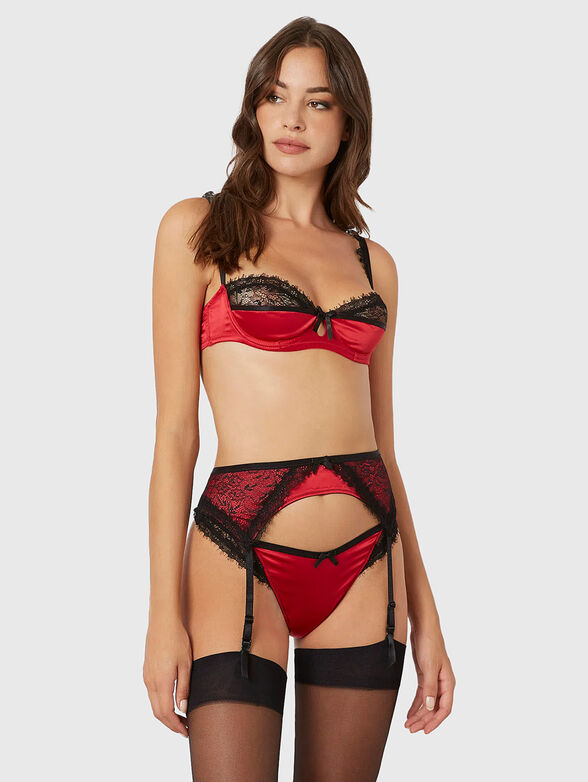 SHIVER suspender with lace accents - 3