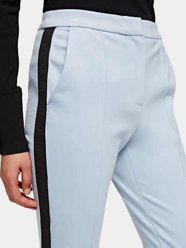 Black punto trousers with branded tapes - 4