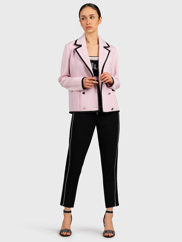 Black blazer with logo details - 2