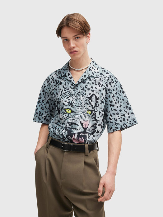 EGEENO cotton shirt with animal print