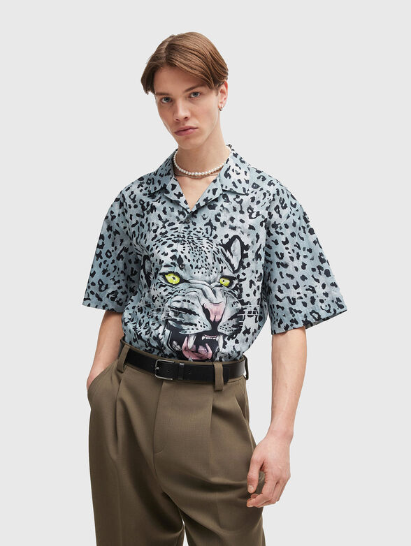 EGEENO cotton shirt with animal print - 1
