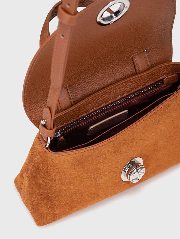 Small suede bag with long strap - 6