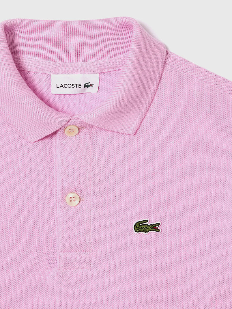 Cotton polo shirt with logo  - 3