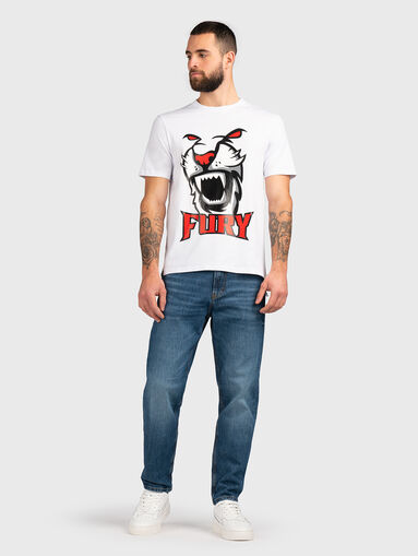 TS170 white T-shirt with contrast print - 4