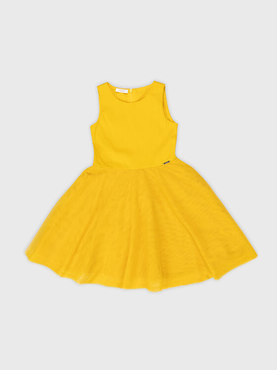 Жълта рокля с тюл - 1