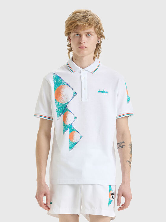 Polo-shirt with print and logo embroidery - 1